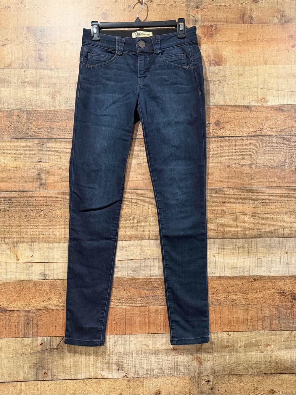 Democracy Dark Indigo Skinny Jeans With Slimming Abdominal Panel Size 2